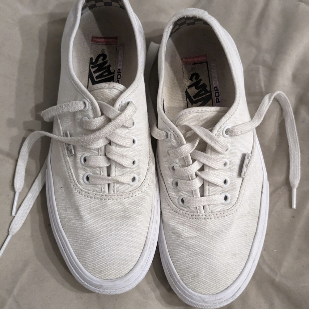 Vans Women's White Canvas Shoes